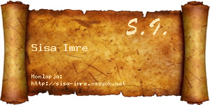 Sisa Imre névjegykártya