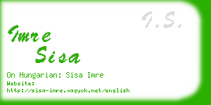 imre sisa business card